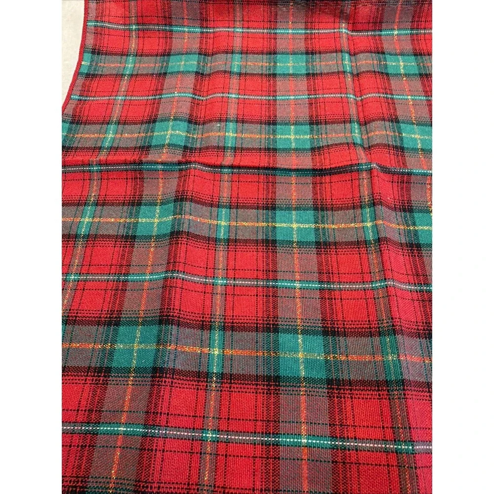 Set of 12 Vintage Classic Red Tartan Plaid Christmas Napkins GWB001